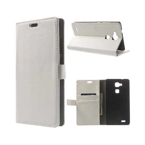 Kierkegaard (Vit) Huawei Ascend Mate 7 Läder Flip Fodral