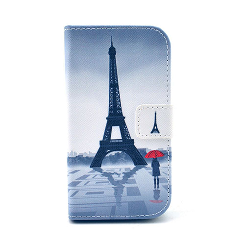 Moberg Samsung Galaxy Core Plus Fodral med Korthållare - Paris Eiffel Tornet