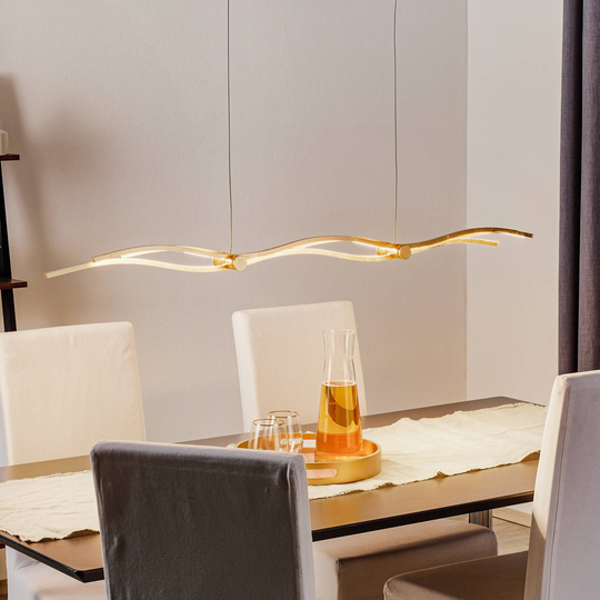 Escale Silk - LED-hänglampa med bladguld 120 cm