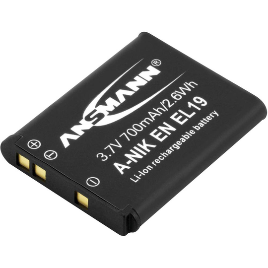 Ansmann A-Nik ENEL 19 Kamerabatteri Ersättning originalbatteri EN-EL19 3.7 V 700 mAh