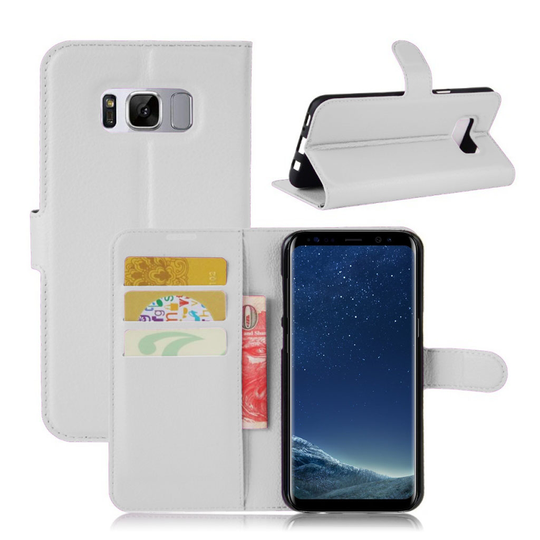 Samsung Galaxy S8 Case with Card Holder (White)