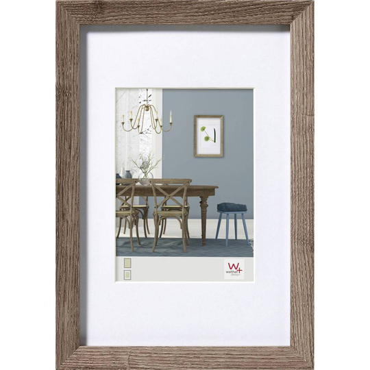 walther+ design EF040N Växelram akryl Pappersformat: 20 x 27 cm Nötträd