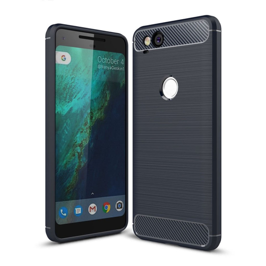 Google Pixel 2 Karbon fiber designat skal - Blå