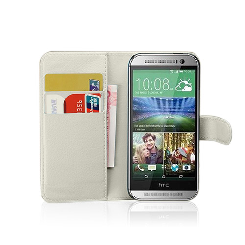 Kierkegaard (Vit) HTC One Mini 2 Flip-Fodral