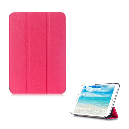 Samsung Galaxy Tab S2 8.0 tri-fold läderfodral - Varm rosa