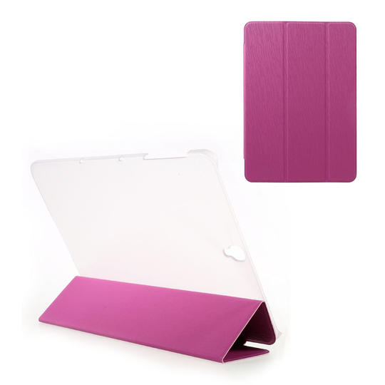 Samsung Galaxy Tab S3 tri-fold läderfodral - Varm rosa