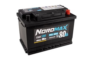 Nordmax SMF 12V 80Ah 720A, passar många modeller, 000915105CC, 11866820DE, 1201090, 13575154, 1620012780, 1678091, 24410-0519R, 312551