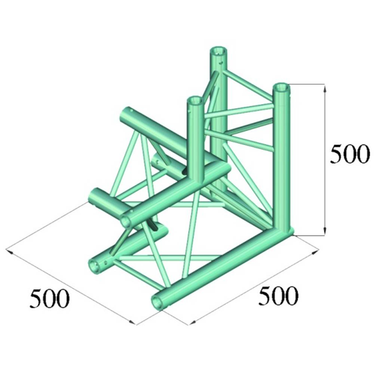 Alutruss TRILOCK 6082AL-33 3-punkts travers 3-vägs hörn 90 °