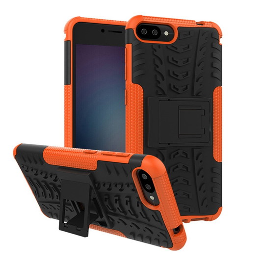 Zenfone 4 Max ZC520KL Hybird skal med ett däckmönster - Orange