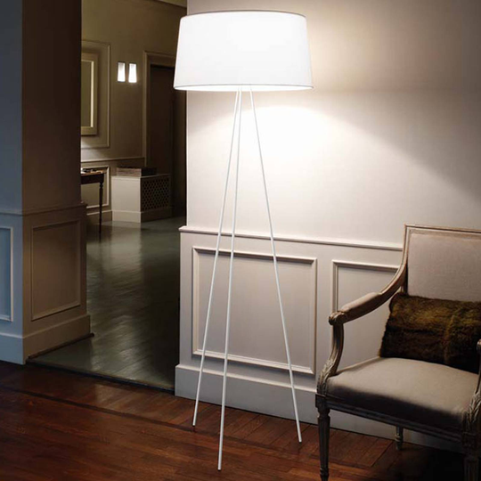 Kundalini - golvlampa Tripod vit
