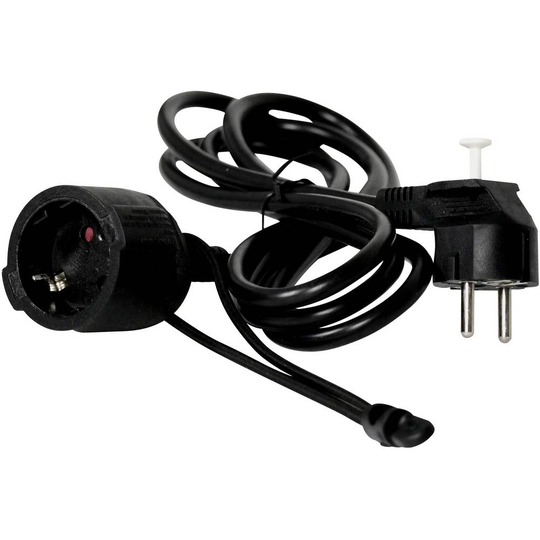 Easyout EO-780780 Ström Förlängningskabel 16 A Svart 2.00 m