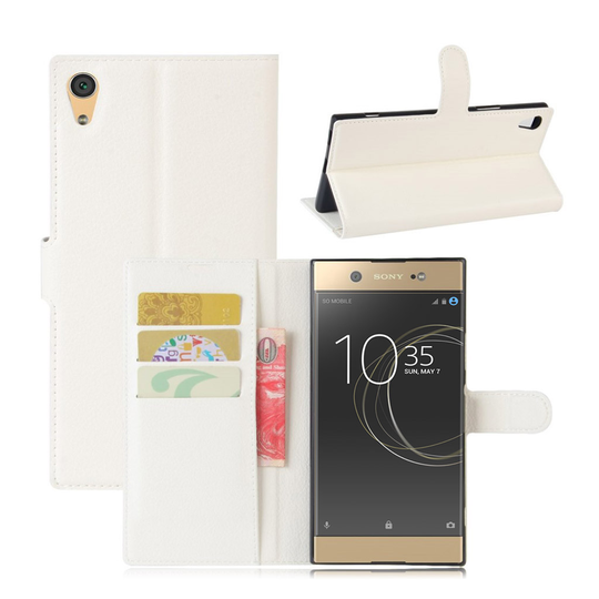 Sony Xperia XA1 Ultra litchi textur läderfodral - Vit