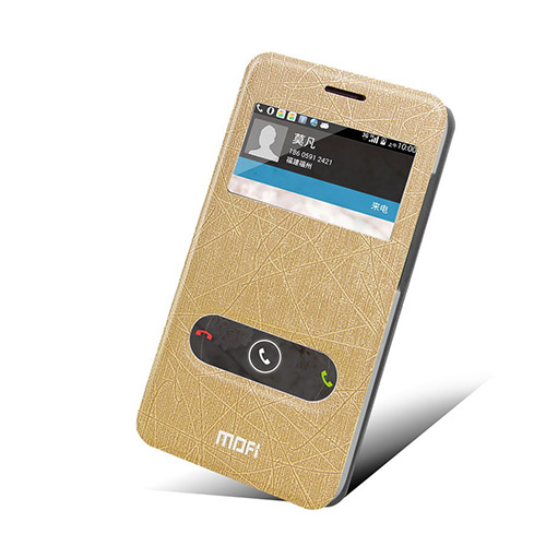 Mofi Huawei Ascend G620 Flip Fodral - Guld