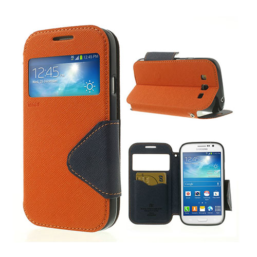 Roar Korea Samsung Galaxy Grand Neo Läder Flip Fodral - Orange