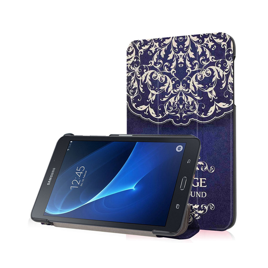 Läderfodral för Samsung Galaxy Tab A 7.0 - Retro Blomma
