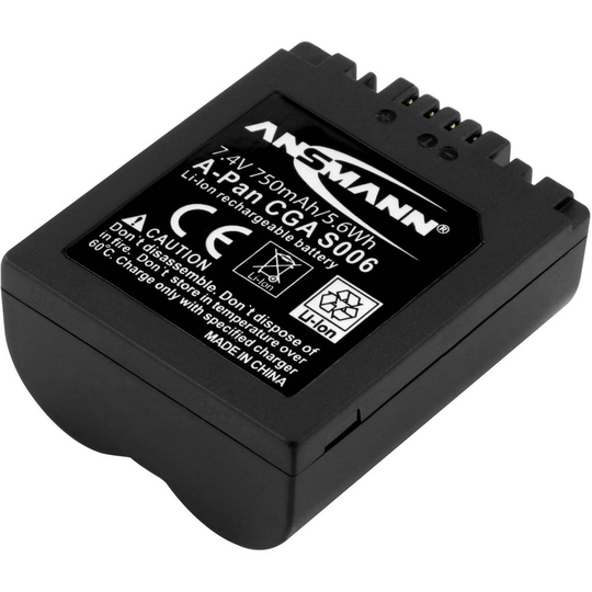 Ansmann A-Pan CGA S006 Kamerabatteri Ersättning originalbatteri CGA-S006, DMW-BMA7 7.4 V 750 mAh