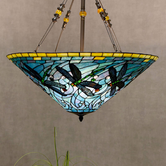 Hänglampa 5975, färgglad Tiffany-design