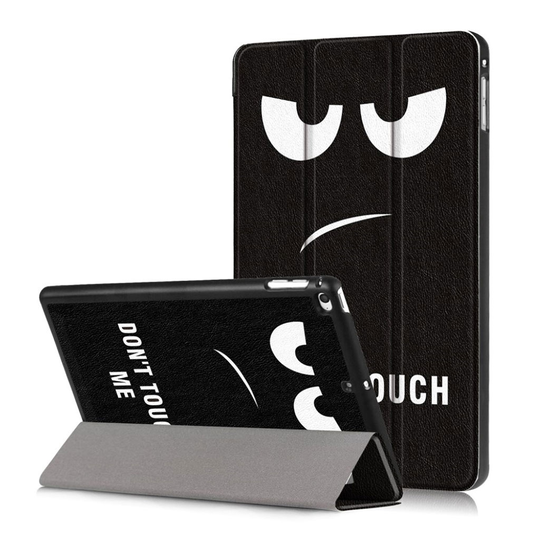 iPad Mini (2019) Treviks läderfodral med mönster - Do Not Touch Me