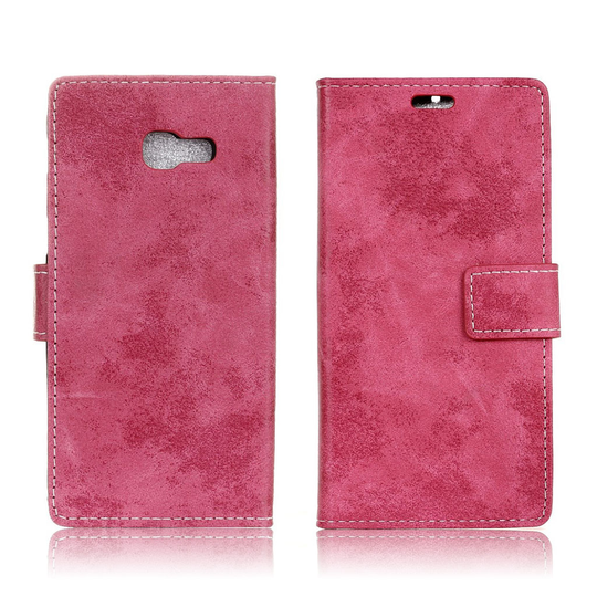 Samsung Galaxy A5 (2017) vintage läderfodral - Varm rosa