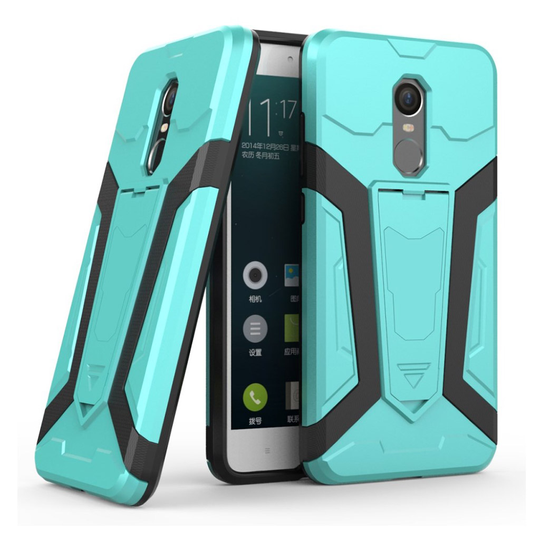 Xiaomi Redmi Note 4 Unikt hybird skal med kickstand - Turkos
