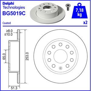 Bromsskiva, Bakaxel, AUDI,SEAT,SKODA,VW, 1K0 615 601K, 1K0615601AB, 1K0615601K, 5C0615601, 5C0615601A, 5Q0 615 601F, 5Q0615601F