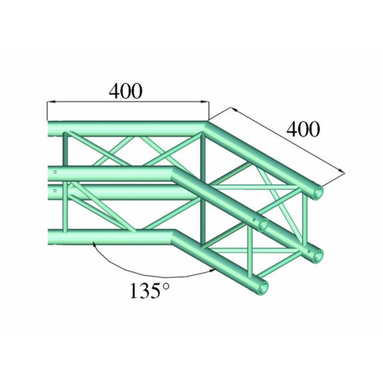 Alutruss DECOLOCK DQ4-PAC23 4-punkts travers Hörn 135 °