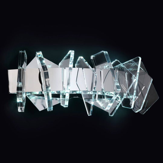 EOS - modern LED-vägglampa med glasdekor