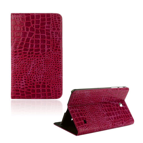 Croco (Mörkrosa) Samsung Galaxy Tab 4 8.0 Läderfodral