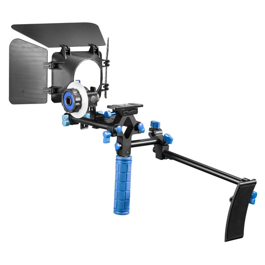 Walimex Pro Video Set Starter Specialstativ 1/4 Svart, Blå Tillåten belastning upp till vikt 8 kg
