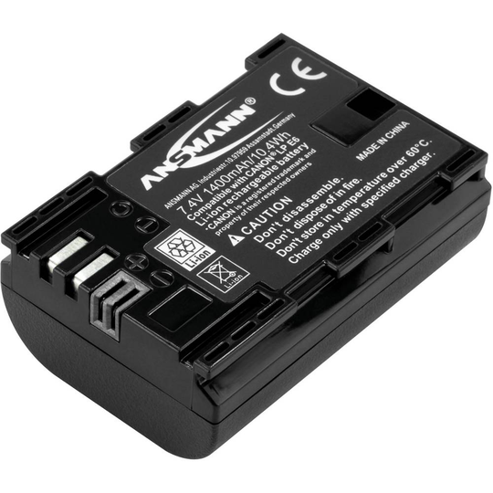 Ansmann A-Can LPE6 Kamerabatteri Ersättning originalbatteri LP-E6 7.4 V 1400 mAh