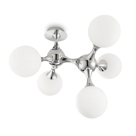 Taklampa Nodi Bianco 5 lampor E14