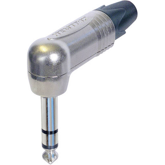 Neutrik NP3RX Hörlursuttag 6.35 mm Kontakt hane vinklad Antal poler: 3 Stereo Silver 1 st