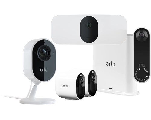 Arlo Arlo Pro 3 & 2 Cameras + Video Doorbell + Indoor Camera + Floodlight