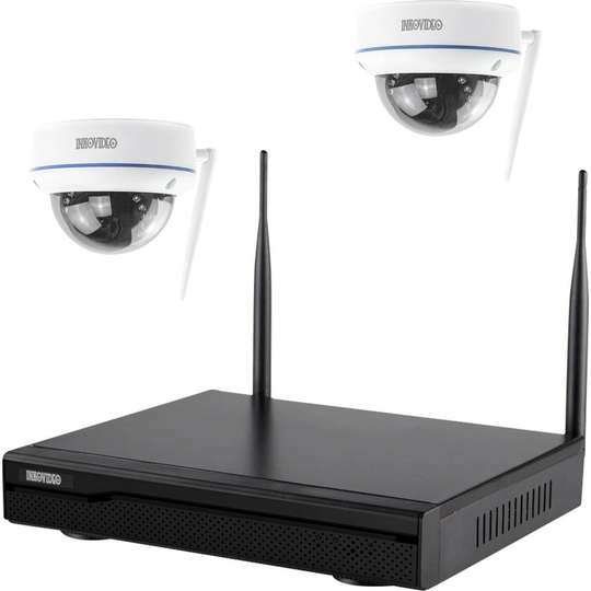 Inkovideo INKO-22M2D i22m2d WiFi IP-Övervakningskameraset 4 kanaler med 2 kameror 1920 x 1080 pixel
