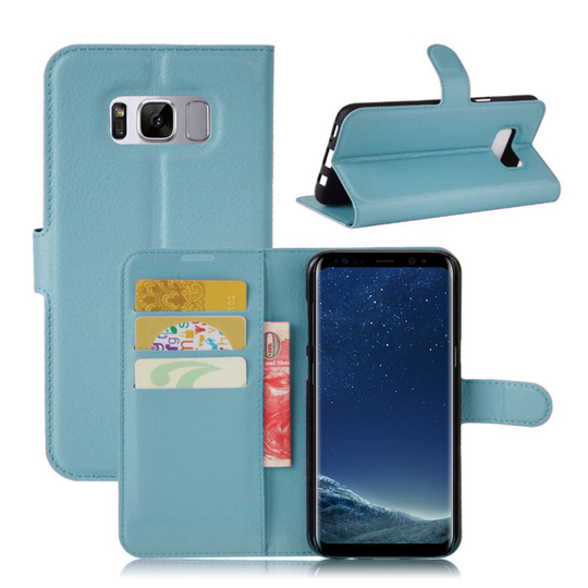 Samsung Galaxy S8 Case with Card Holder (Blue)