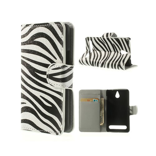 Moberg (Zebra) Sony Xperia E1 Flip-Fodral