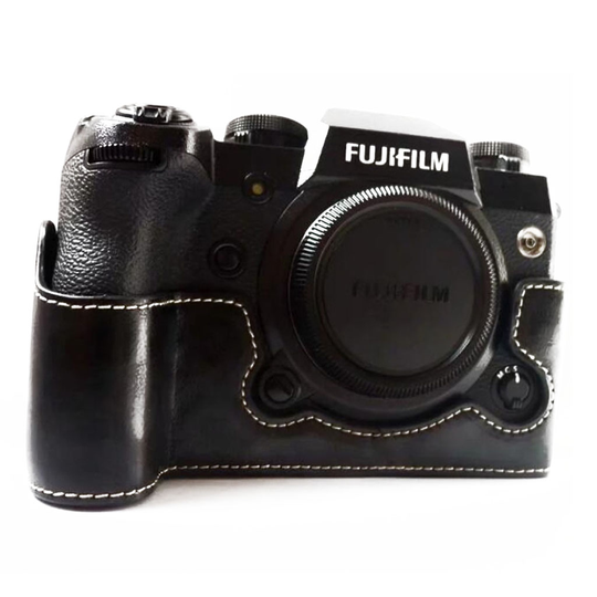 Fujifilm X-H1k kameraskydd syntetläder - Svart