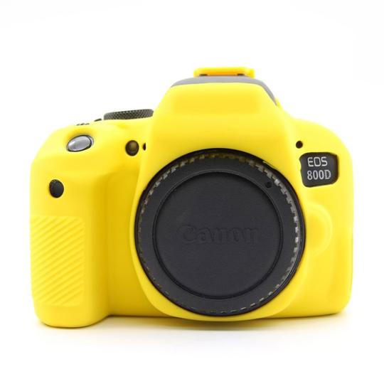 Canon EOS 80D DSLR kamera mjukt skyddande kameraskal i silikon kamerahus - Gul