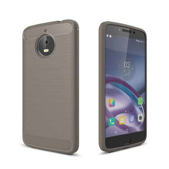 Motorola Moto E4 Plus Skal med unik kolfiber design - Grå