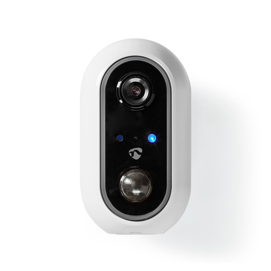 Nedis Smartlife utomhus kamera | Wi-Fi | Full HD 1080p | IP65 | Max. batteritid: 4 månader | Cloud / DRM-stöd | 5 VDC | Med röre