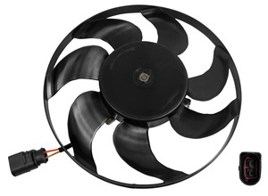 Fläkt, kylare, Höger, AUDI,SEAT,SKODA,VW, 1K0 959 455 CT, 1K0 959 455 ES, 1K0959455ES