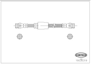 Bromsslang, Framaxel, AUDI,SEAT,SKODA,VW, 1K0611701L, 1K0611701N
