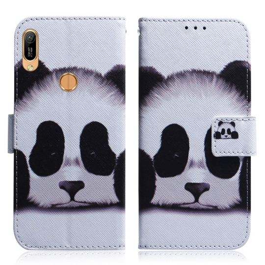 Huawei Y6 2019 konstläderfodral med motiv - Panda