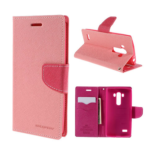 Mercury LG G4s Läderfodral med Plånbok - Rosa