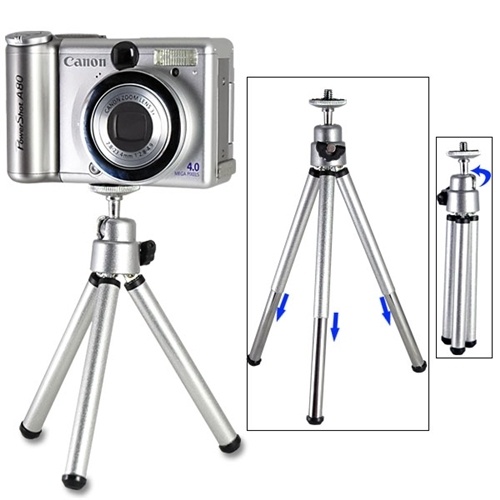 Kamerastativ, mini, silver