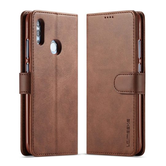 LC.IMEEKE Huawei P Smart 2019 Läderfodral - Kaffe