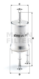 Bränslefilter, AUDI,KTM,SEAT,SKODA,VW, 1K0 201 051 B, 1K0 201 051 C, 1K0 201 051 K, L 1K0 201 051 K, L1K0 201 051 K