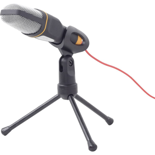 Gembird MIC-D-03 Datormikrofon Svart Sladd inkl. stativ