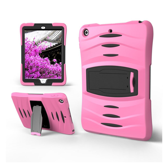 iPad (2017) Skal med kickstand - Rosa