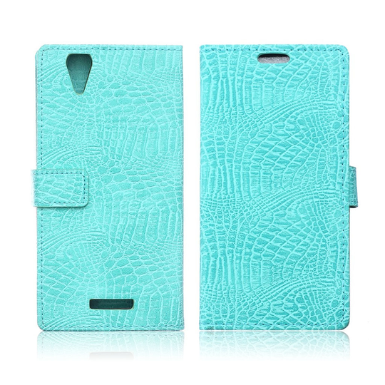 Acer Liquid Z630 läderfodral med krokodilskinn textur - Cyan
